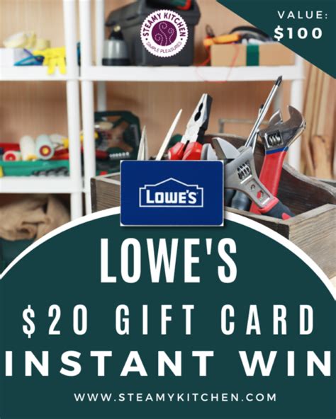 win lowes gift card|Lowe's Home Improvement .